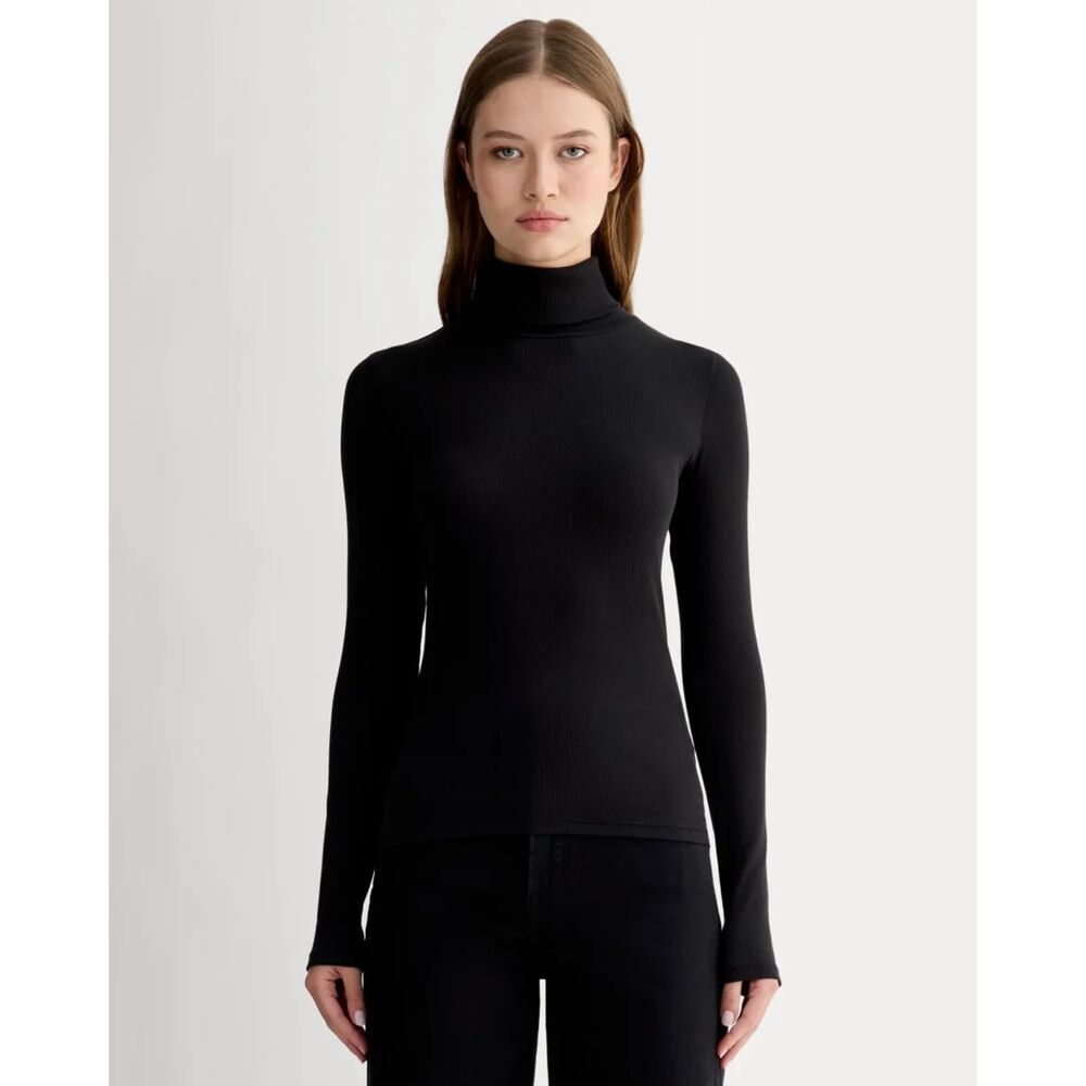 Everlane Luxe Rib Turtleneck in Black